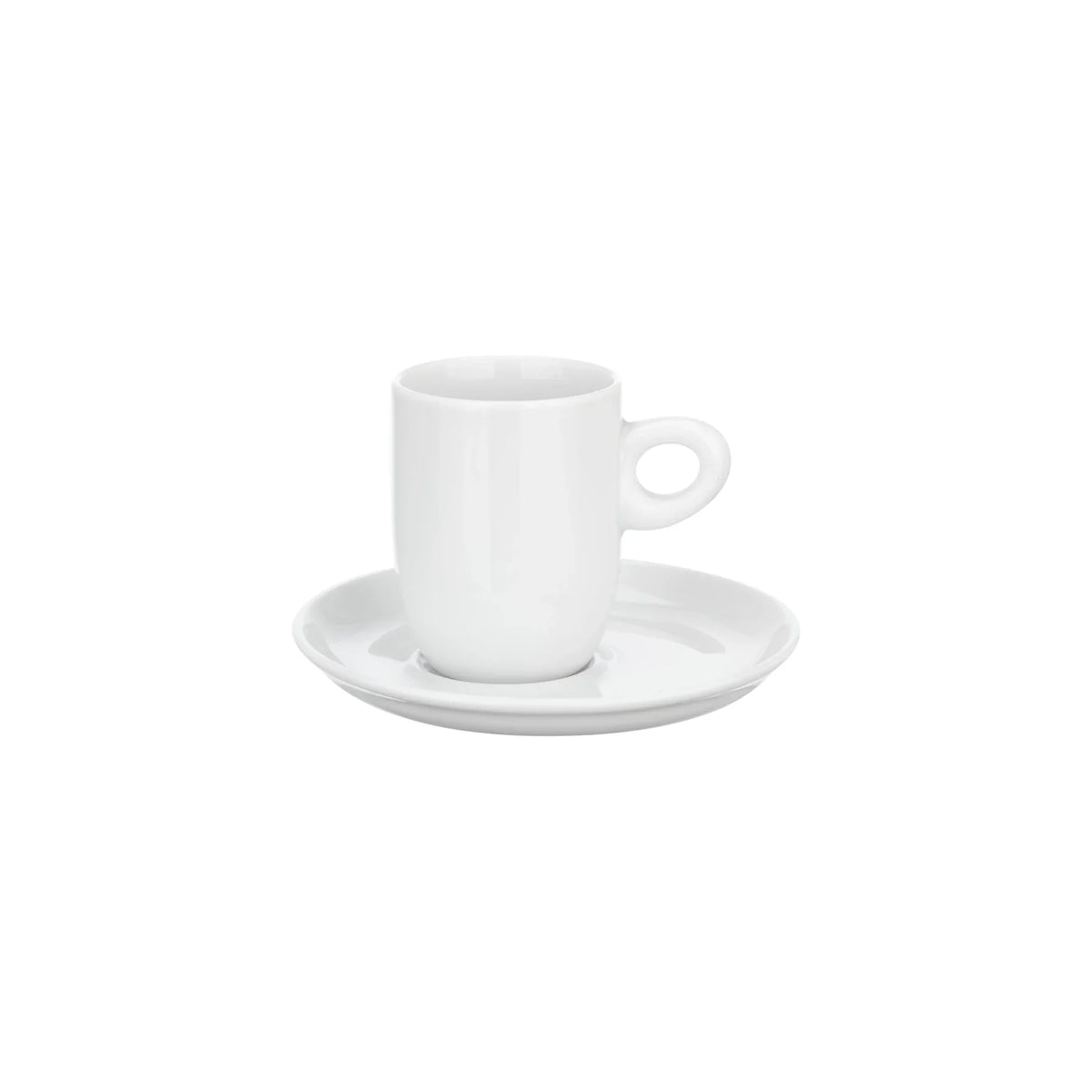 TAZA DE CAFÉ CON PLATO OVALADO 9CL OPTIMA WHITE
