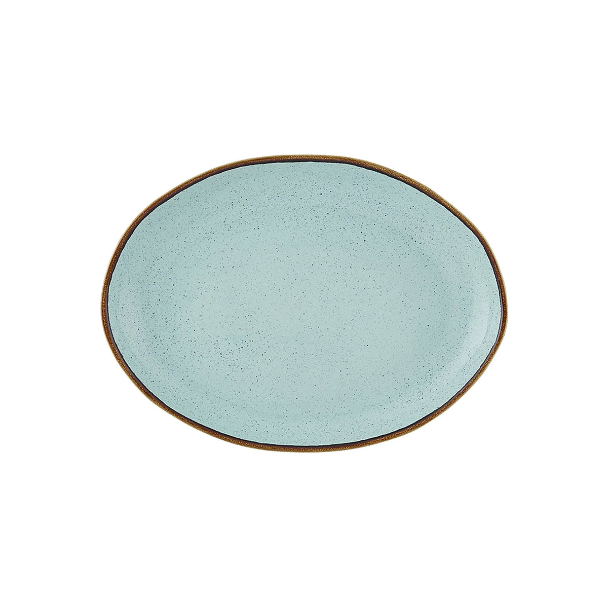 PLATO OVALADO 30CM RUSTIC BLEND TURQUOISE
