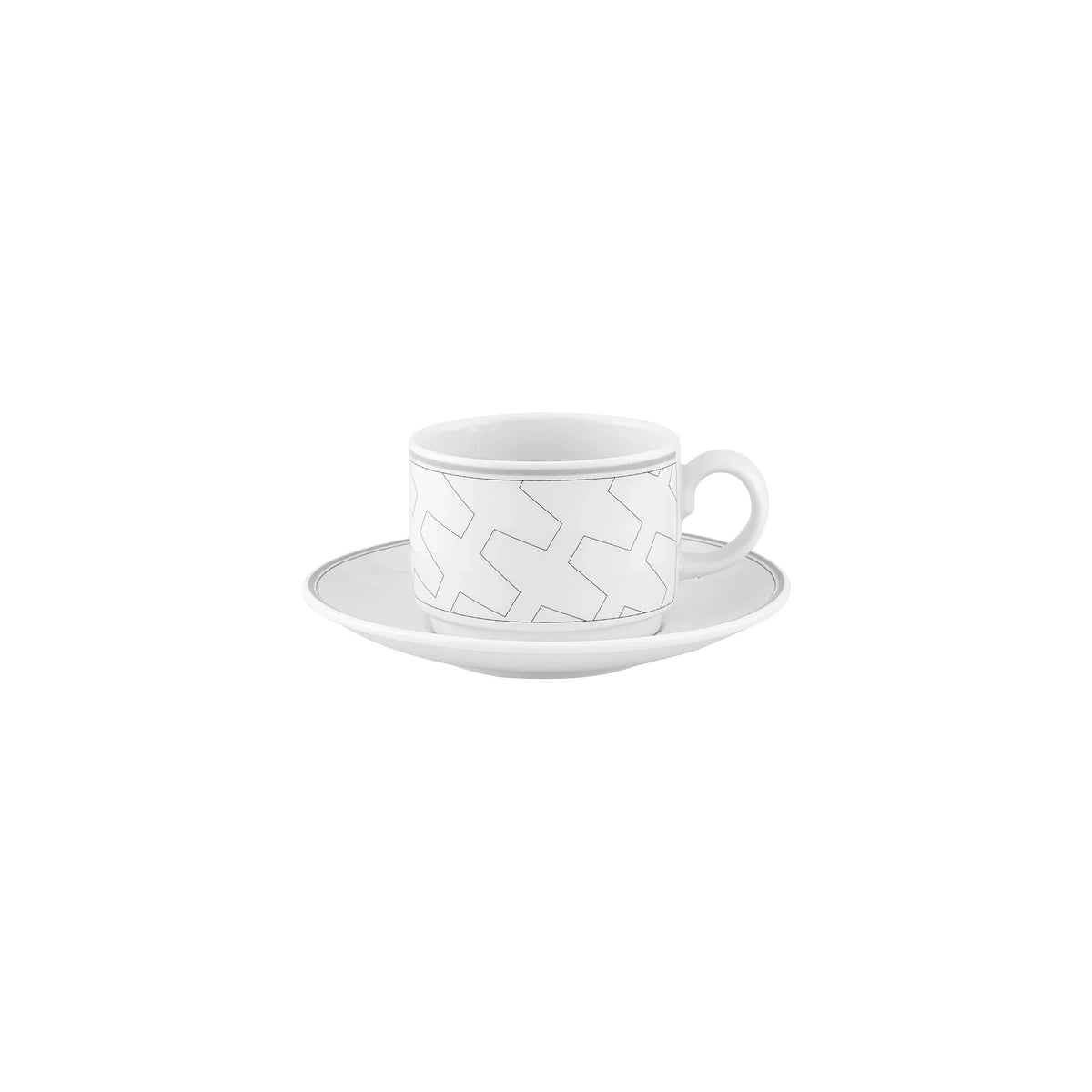 TAZA DE TÉ APILABLE CON PLATO 22CL TRASSO HOTEL